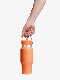 710ml (24oz) Wide Mouth Travel Bottle with Flex Straw Cap - Nectar Orange