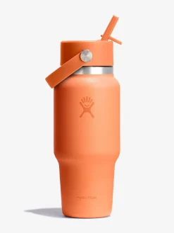 710ml (24oz) Wide Mouth Travel Bottle with Flex Straw Cap - Nectar Orange