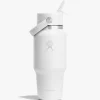 710ml (24oz) Wide Mouth Travel Bottle with Flex Straw Cap - White