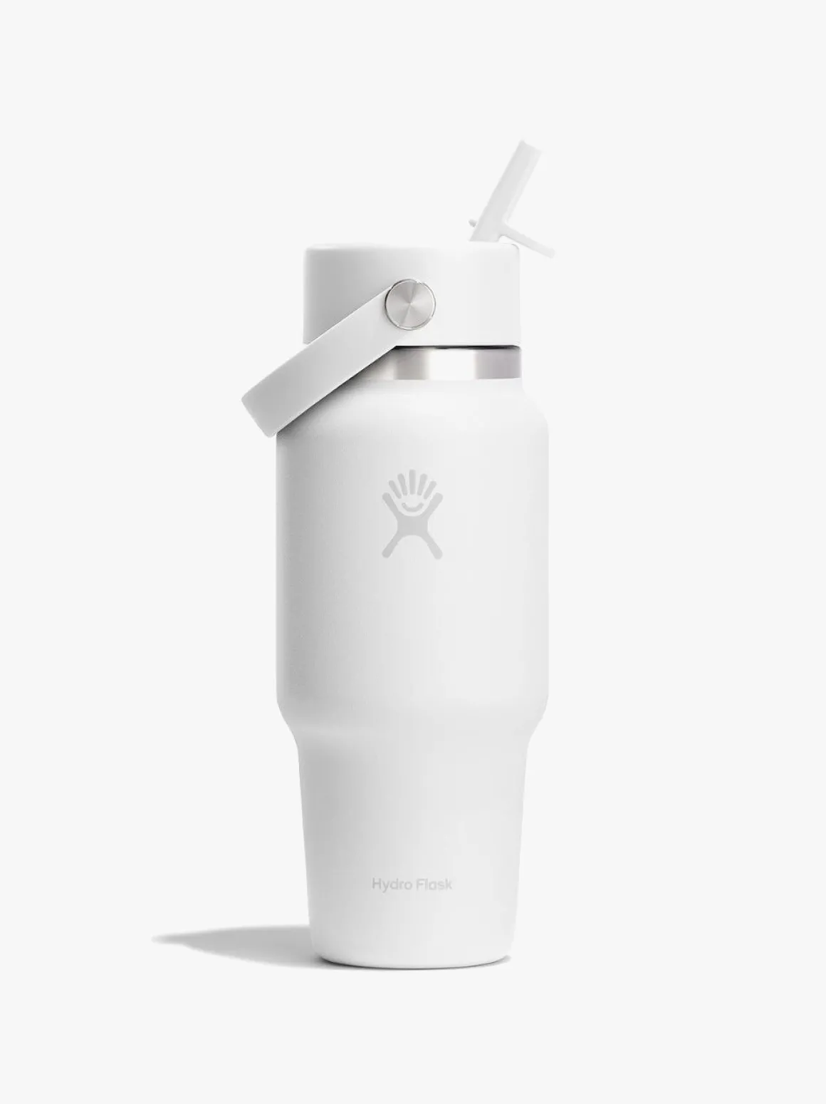 710ml (24oz) Wide Mouth Travel Bottle with Flex Straw Cap - White