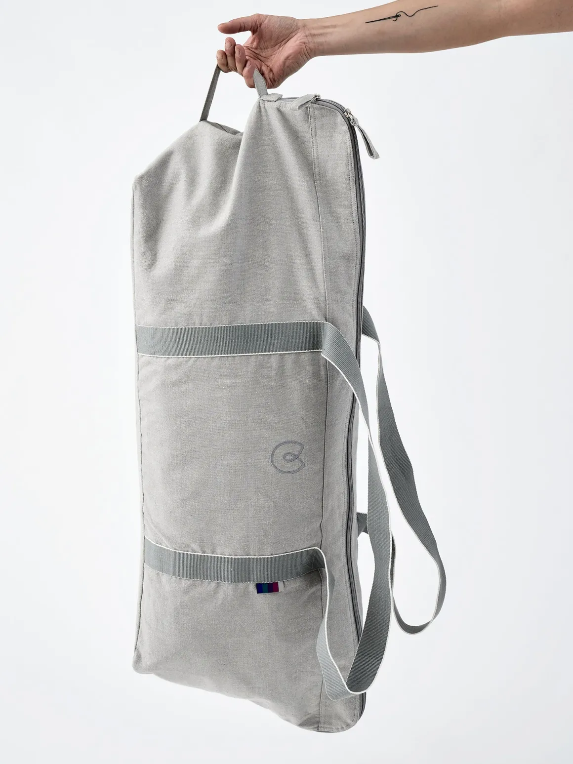 Organic Cotton Chambray Carry All Kit Bag - Grey Ice