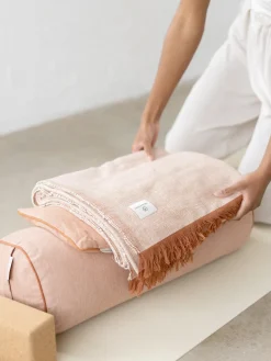 Organic Cotton Chambray Yoga Blanket