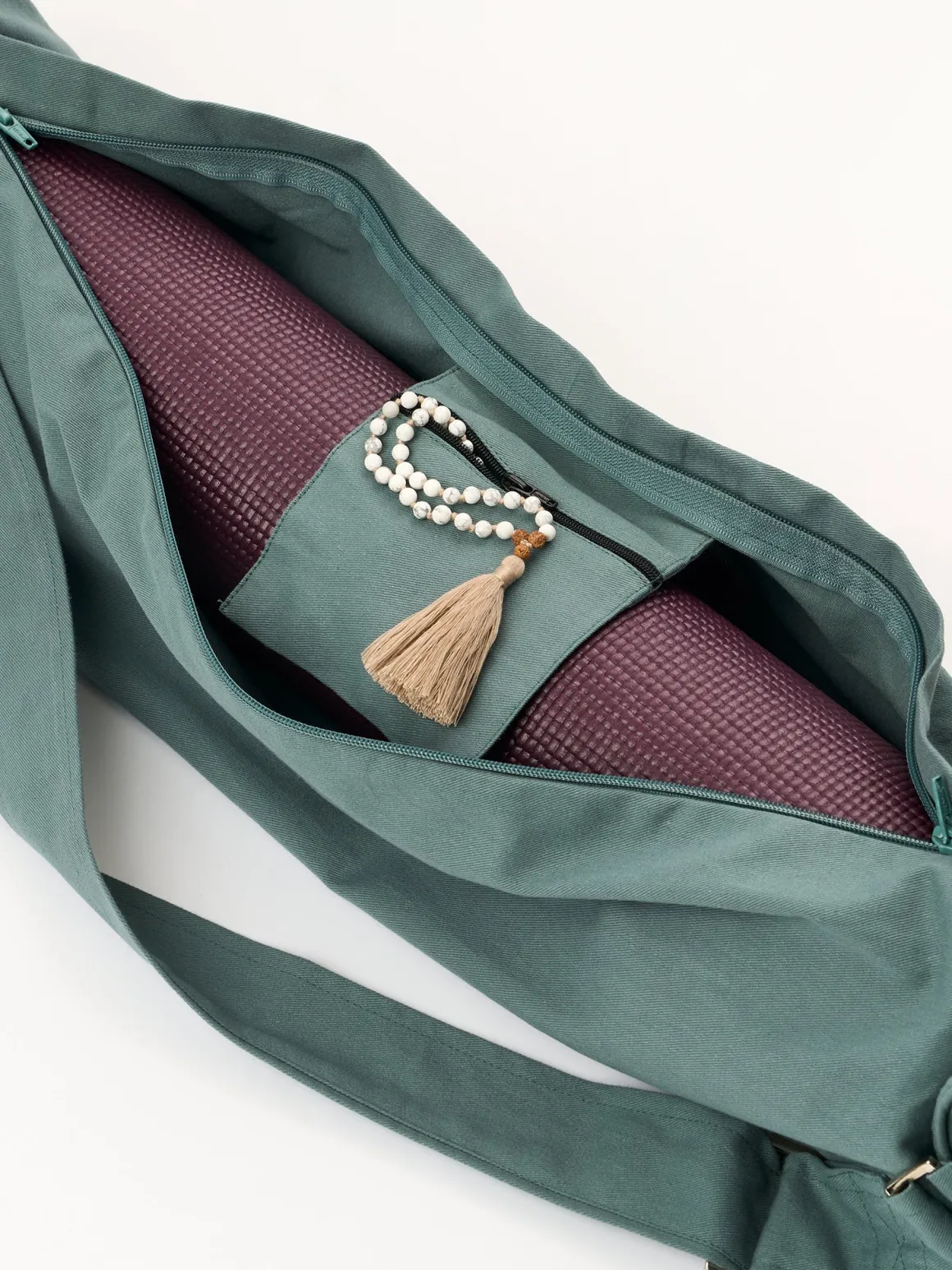 Organic Cotton Zip Up Yoga Bag