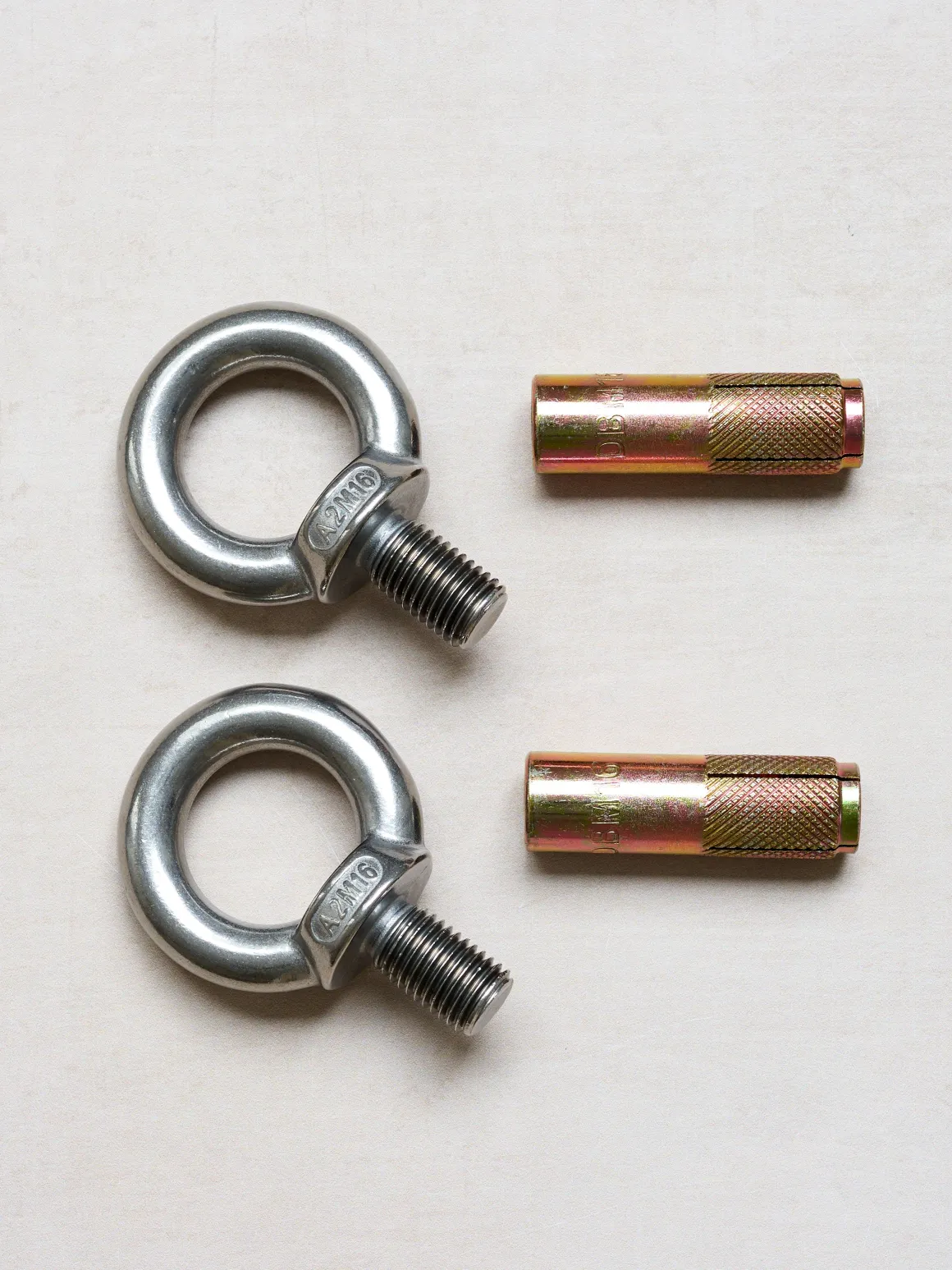Pair of Stainless Steel Eyebolts & Anchors