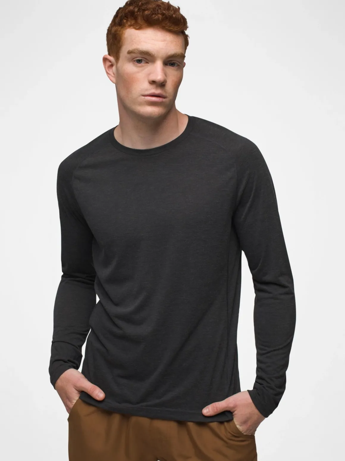 prAna Mission Trails L/S Tee - Black Heather