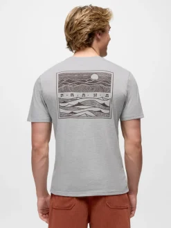 prAna Valley Lookout S/S Crew Tee - Heather Grey