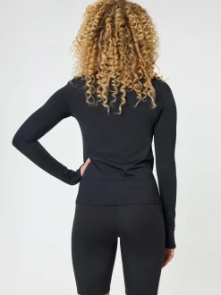 Reset Long Sleeve Mock Neck Half Zip - Black