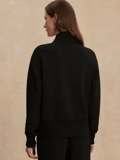 Sally Half Zip Sweat - Black