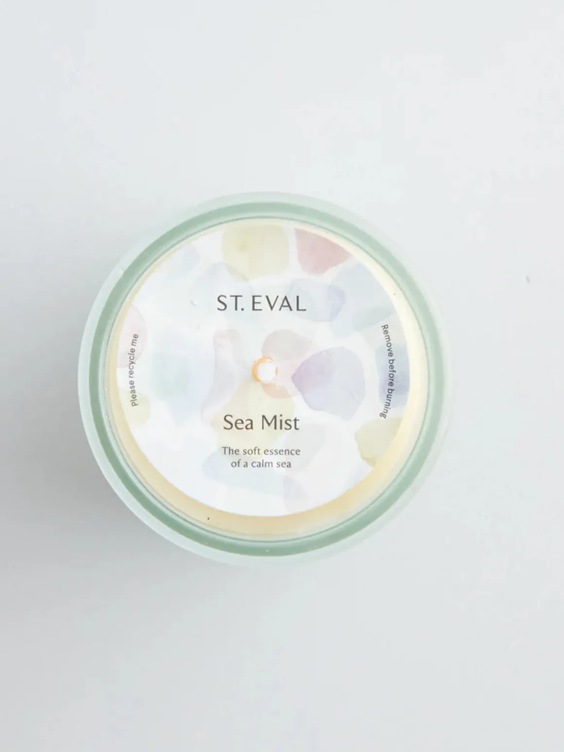 St Eval Beachcombing Glass Candle - Sea Mist