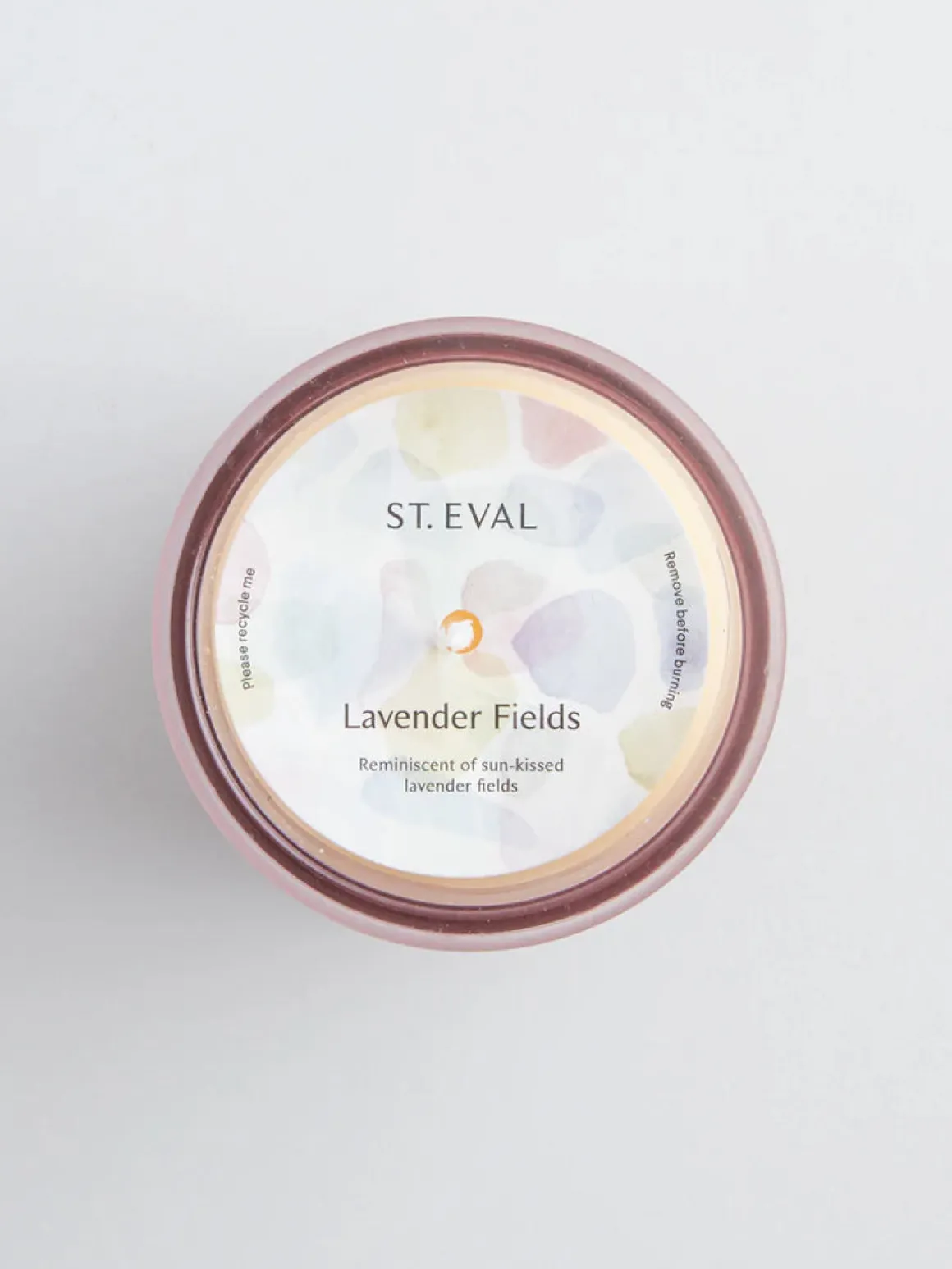 St Eval Beachcombing Glass Candle - Lavender Fields