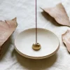 Stoneware Incense Dish - White Onyx