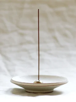 Stoneware Incense Dish - White Onyx