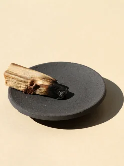 Stoneware Smudging Dish - Raw Black