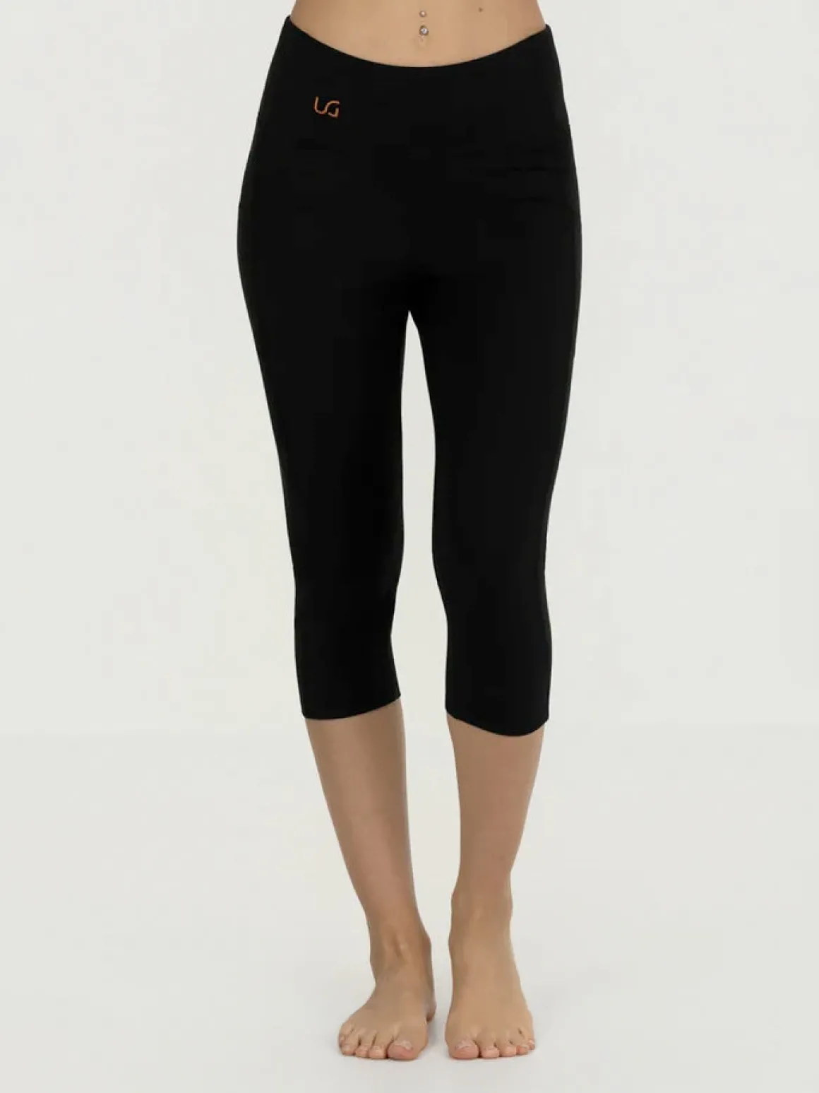 Tara Capri Yoga Pants - Onyx Black