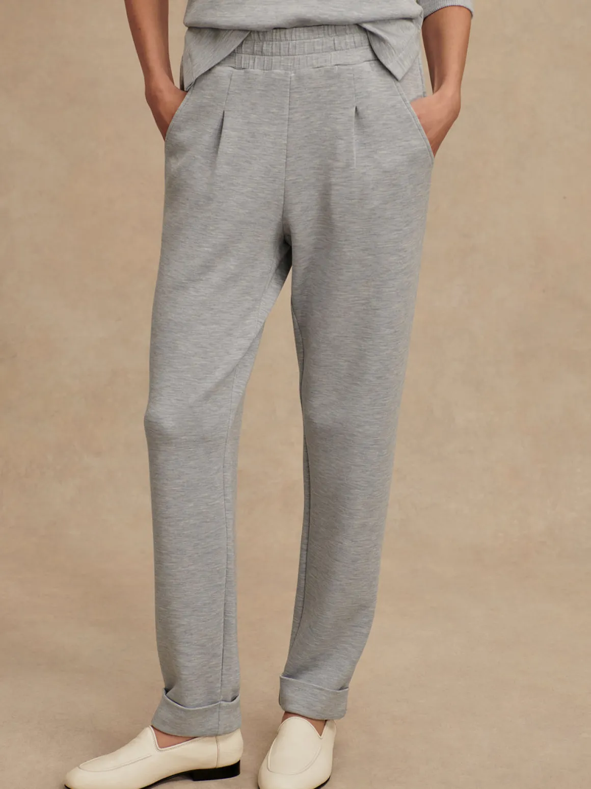 The Rolled Cuff Pant 25 - Mid Blue Marl