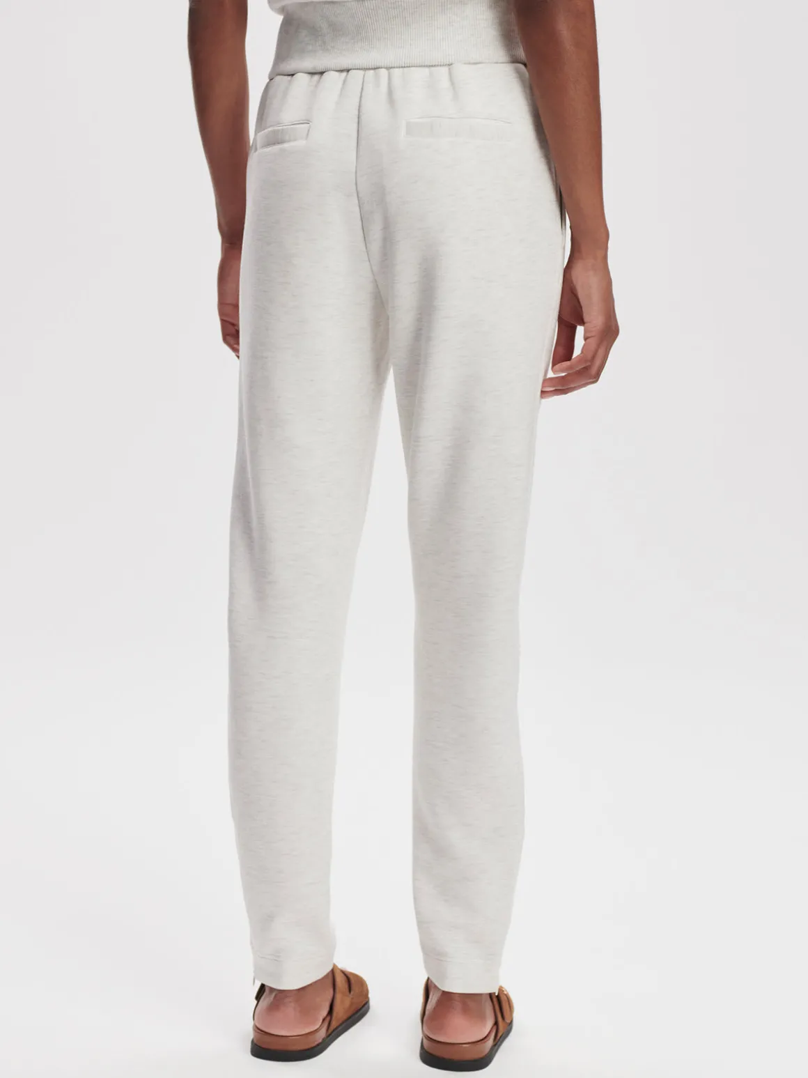The Slim Zip Hem Pant 29.5 - Ivory Marl