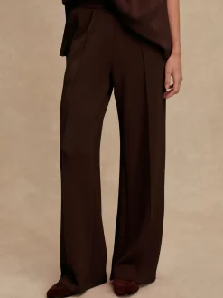 The Wide Leg Pant 30 - Coffee Bean