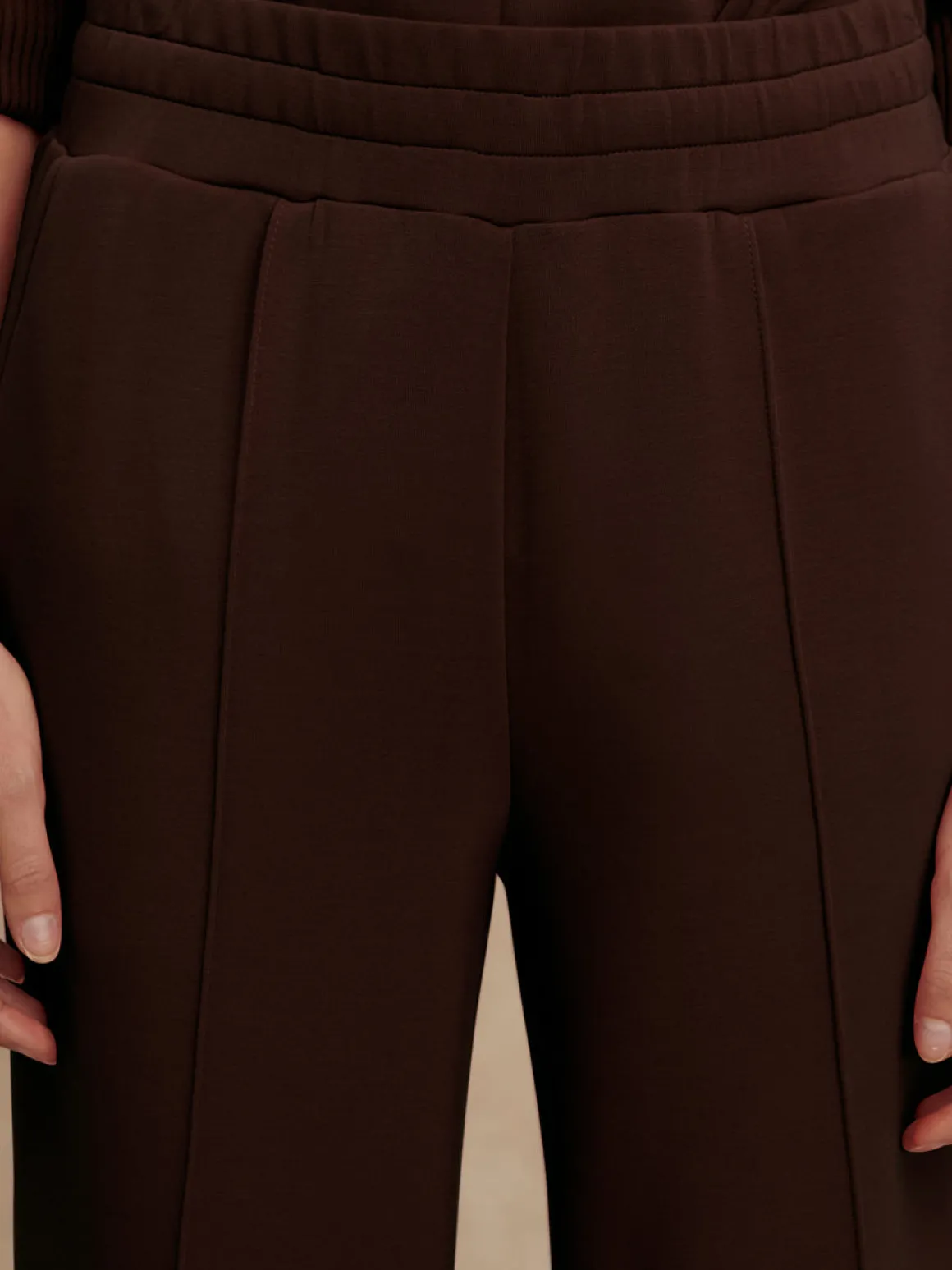 The Wide Leg Pant 30 - Coffee Bean