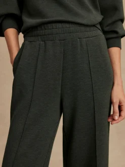 The Wide Leg Pant 30 - Olive Marl
