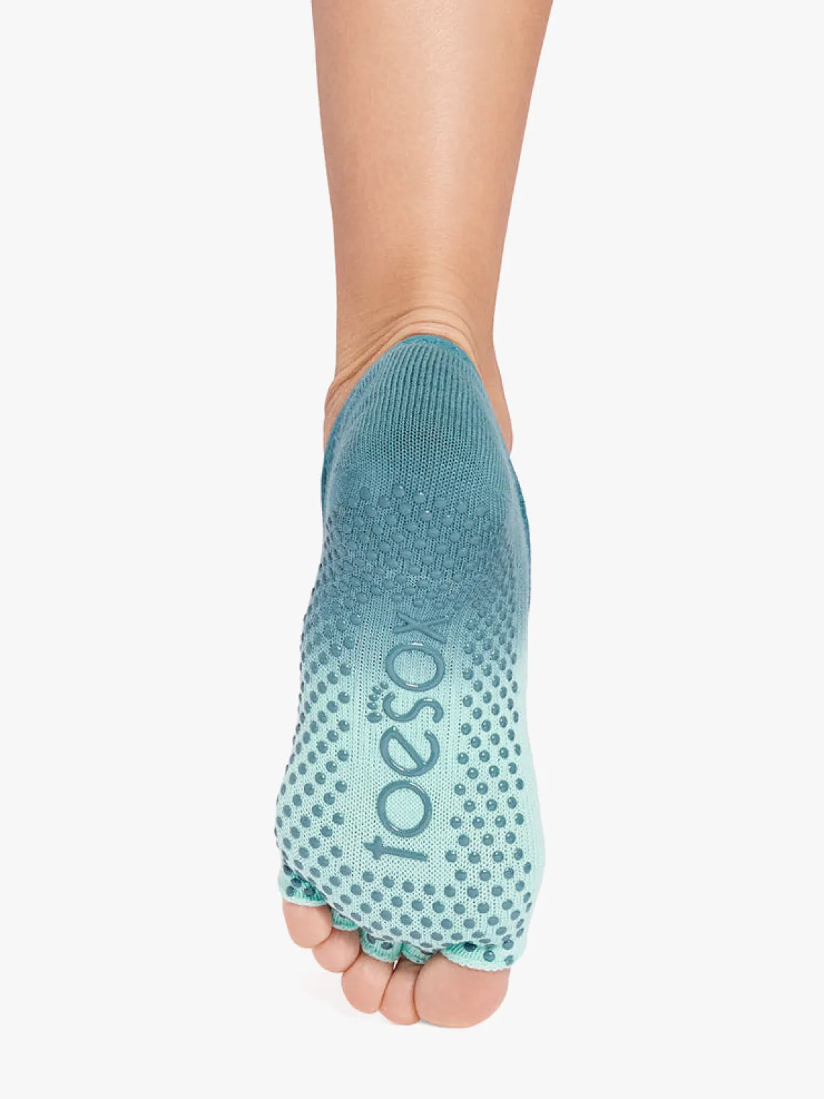 ToeSox Half Toe Elle Grip Socks - Tidal
