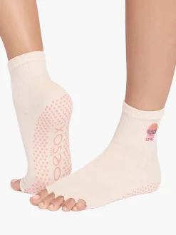 ToeSox Half Toe Melody Ultra Fine Knit Grip Socks - Summer Love
