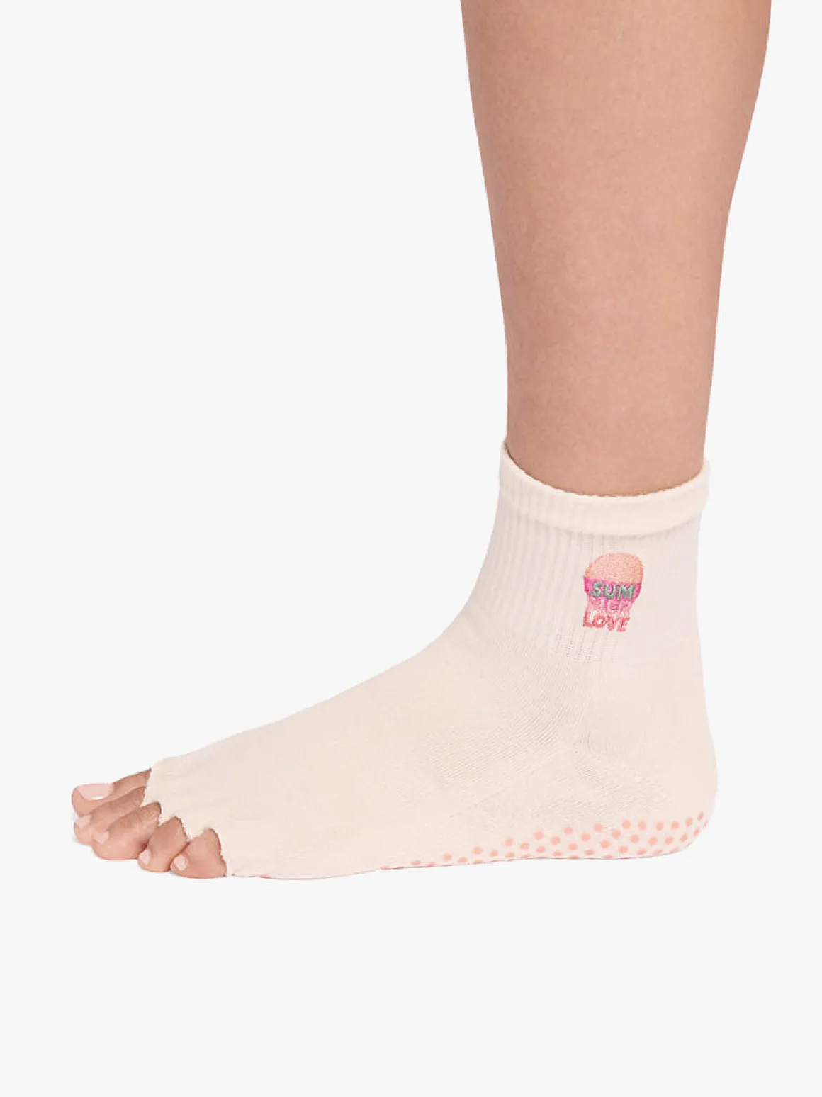 ToeSox Half Toe Melody Ultra Fine Knit Grip Socks - Summer Love