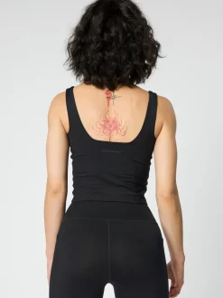 Tommy Square Neck Tank - Black