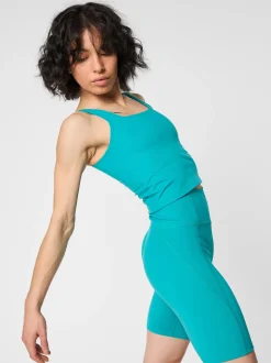 Tommy Square Neck Tank - Peacock
