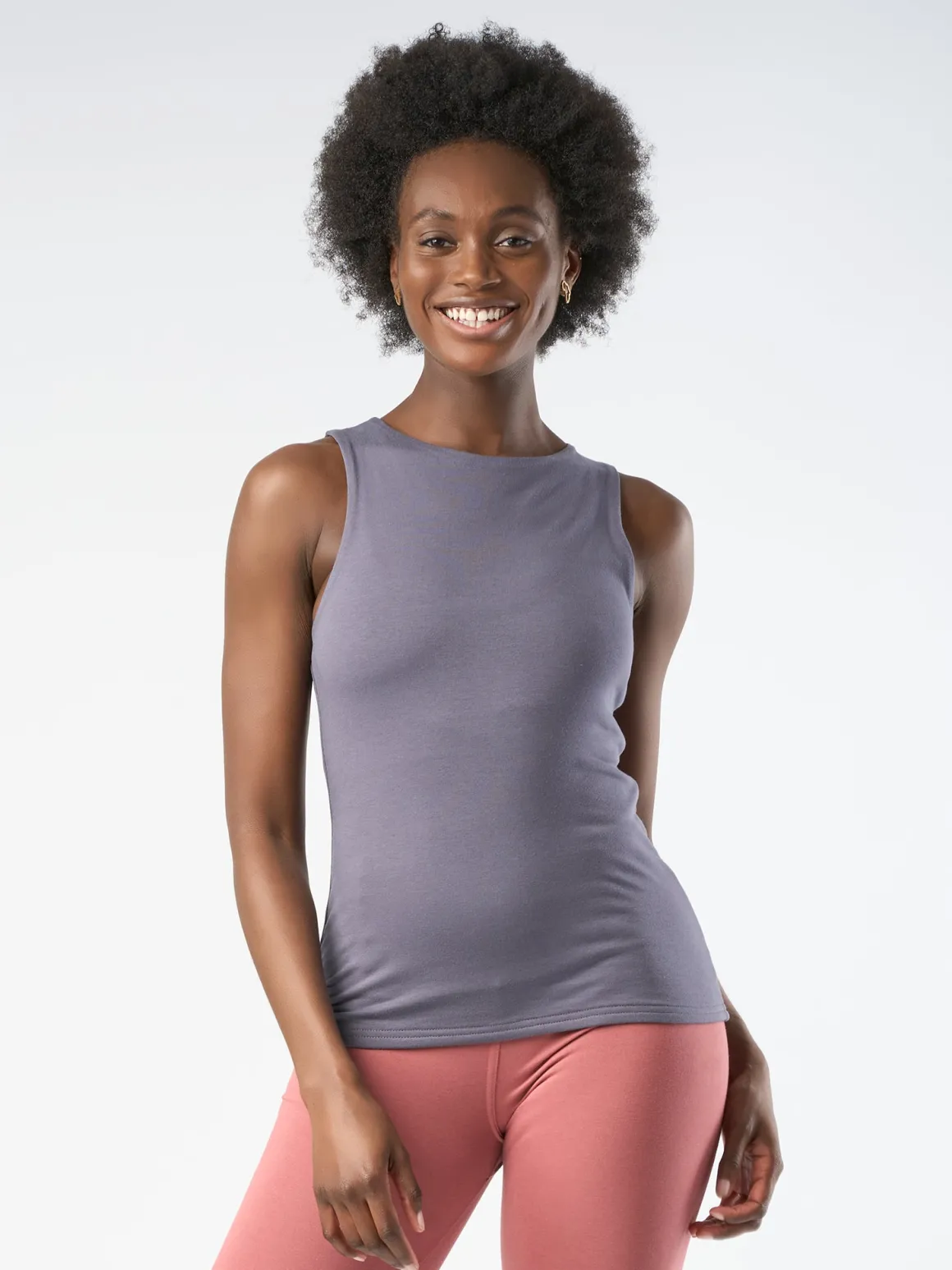 Twist Yoga Vest - Ash Grey