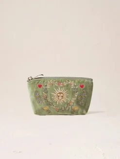 Velvet Coin Purse - Olive Earth Goddess