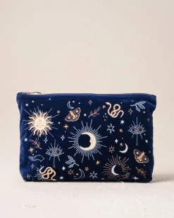 Velvet Everyday Pouch - Navy Boho Mysticism