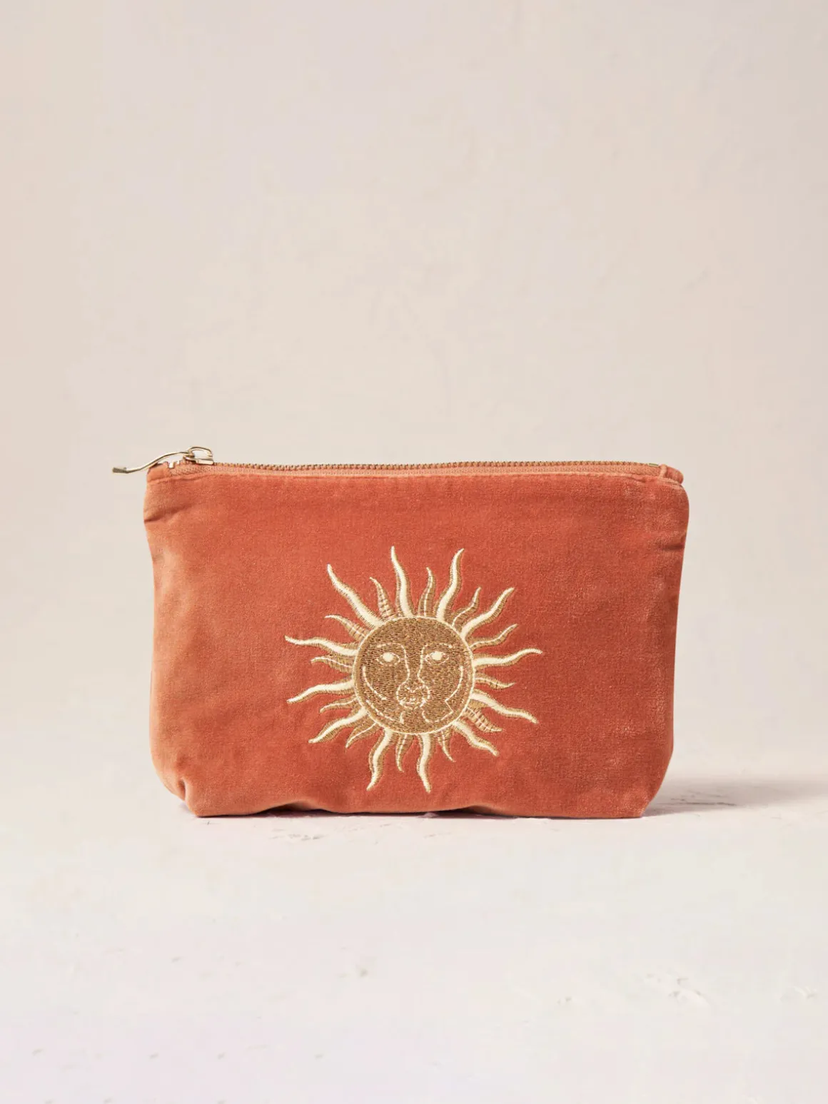 Velvet Mini Pouch - Rust Sun Goddess