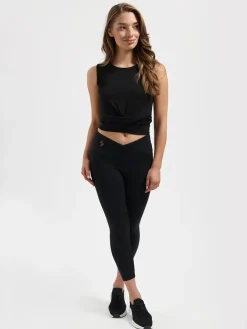 Veyra Knot Yoga Tank - Onyx Black
