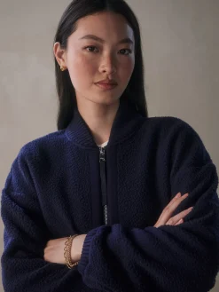 Willmont Patch Pocket Fleece - Evening Blue