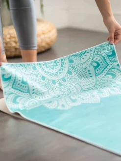 Yoga Mat Towel - Mandala Turquoise
