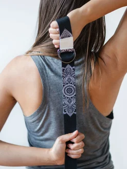 Yoga Strap - Mandala Black