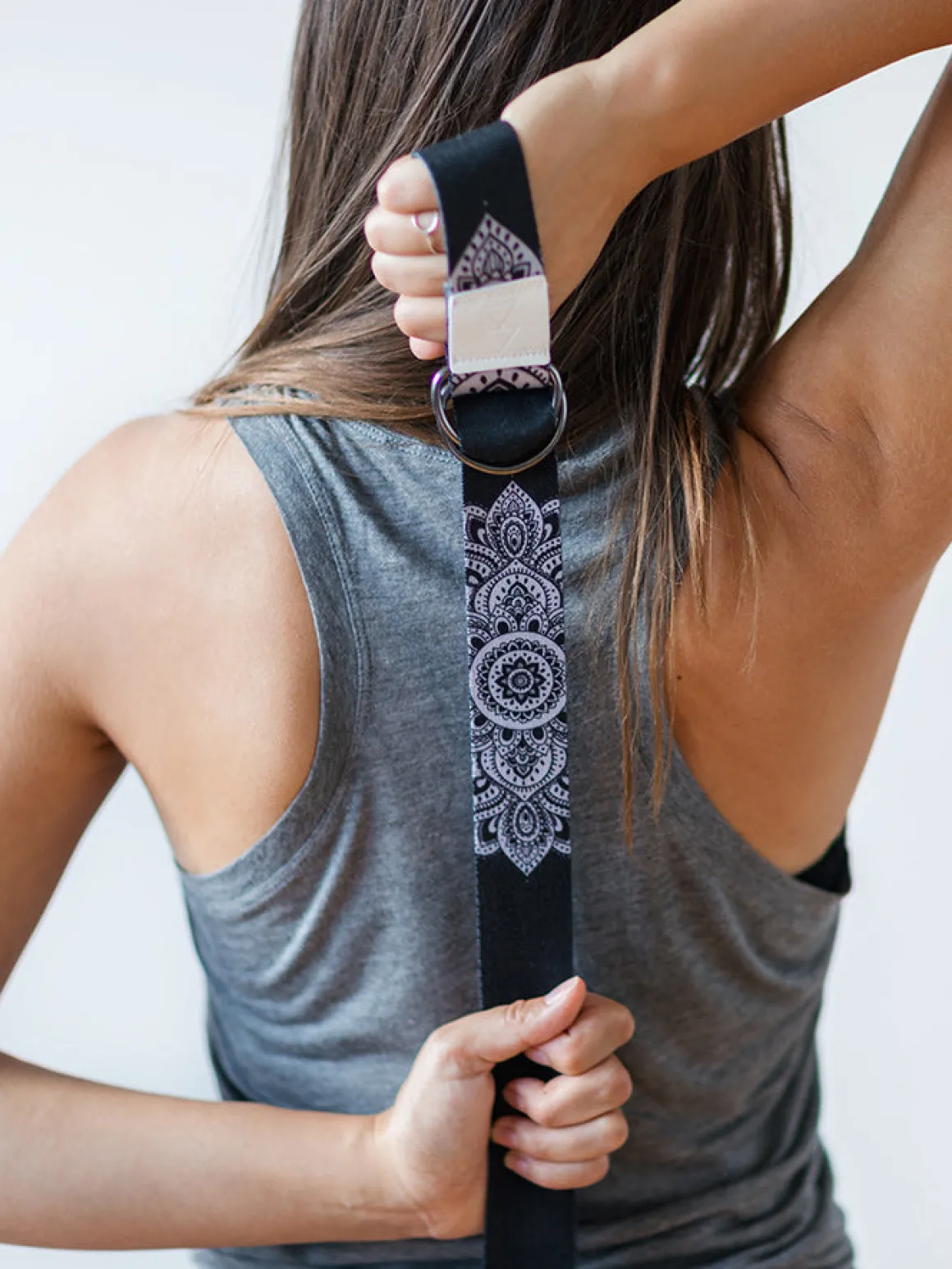 Yoga Strap - Mandala Black